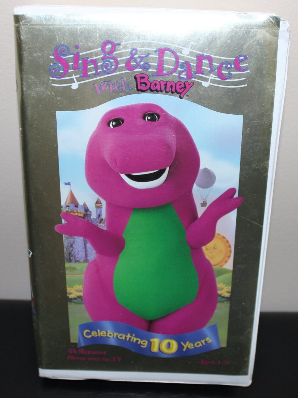3/$55❤️vintage 1999 Sing & Dance With Barney White Clamshell VHS Barney Friends